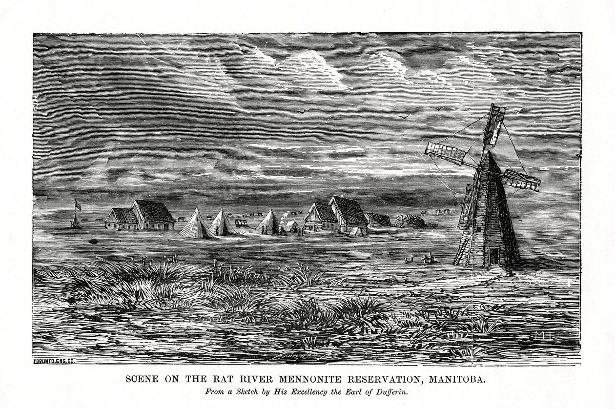 Réserve mennonite de la rivière Rat, Manitoba, Canada, fin du 19e siècle - Unbekannt