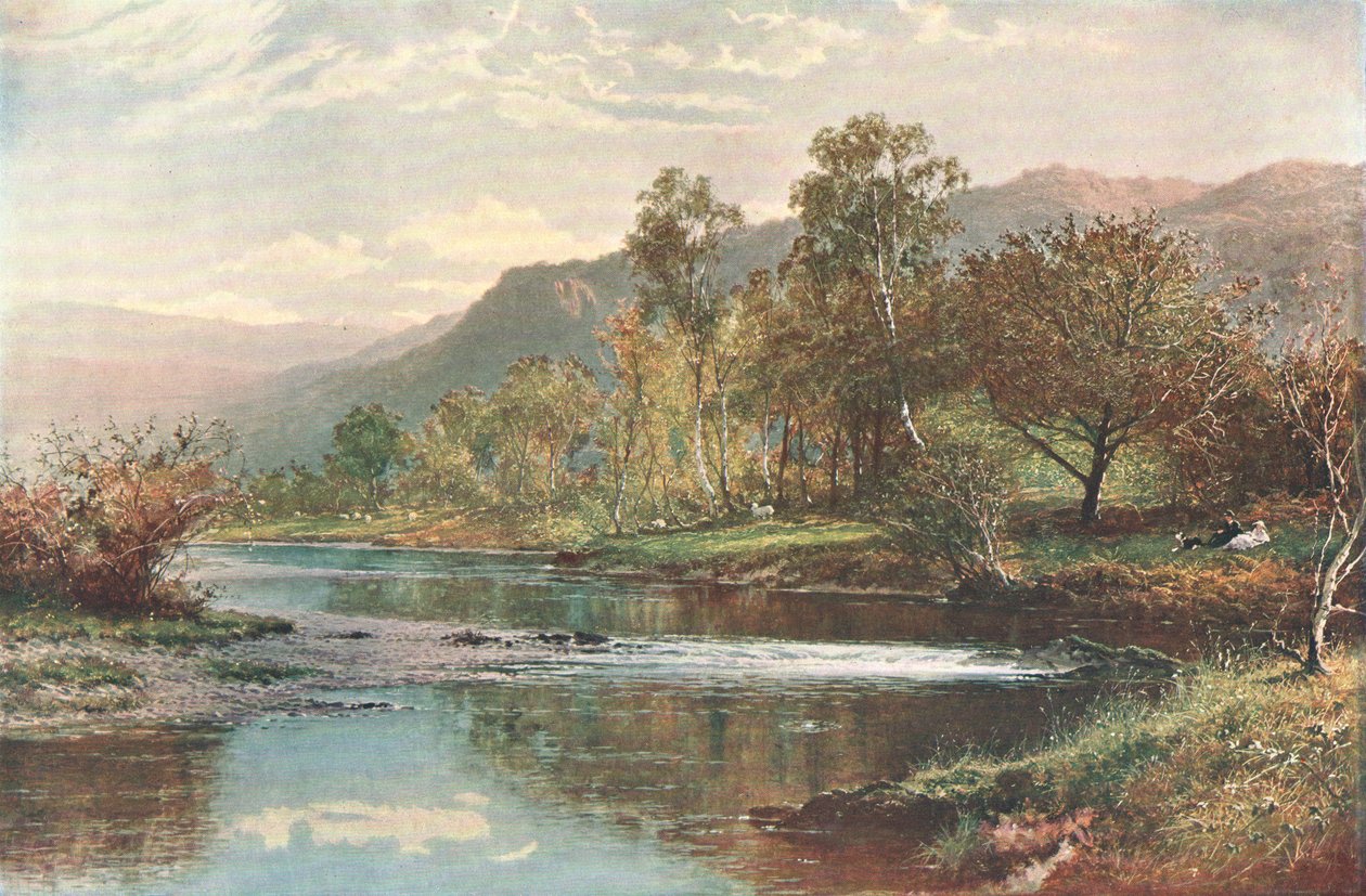 La rivière se jetant dans Derwent Water, vers 1902 - Unbekannt