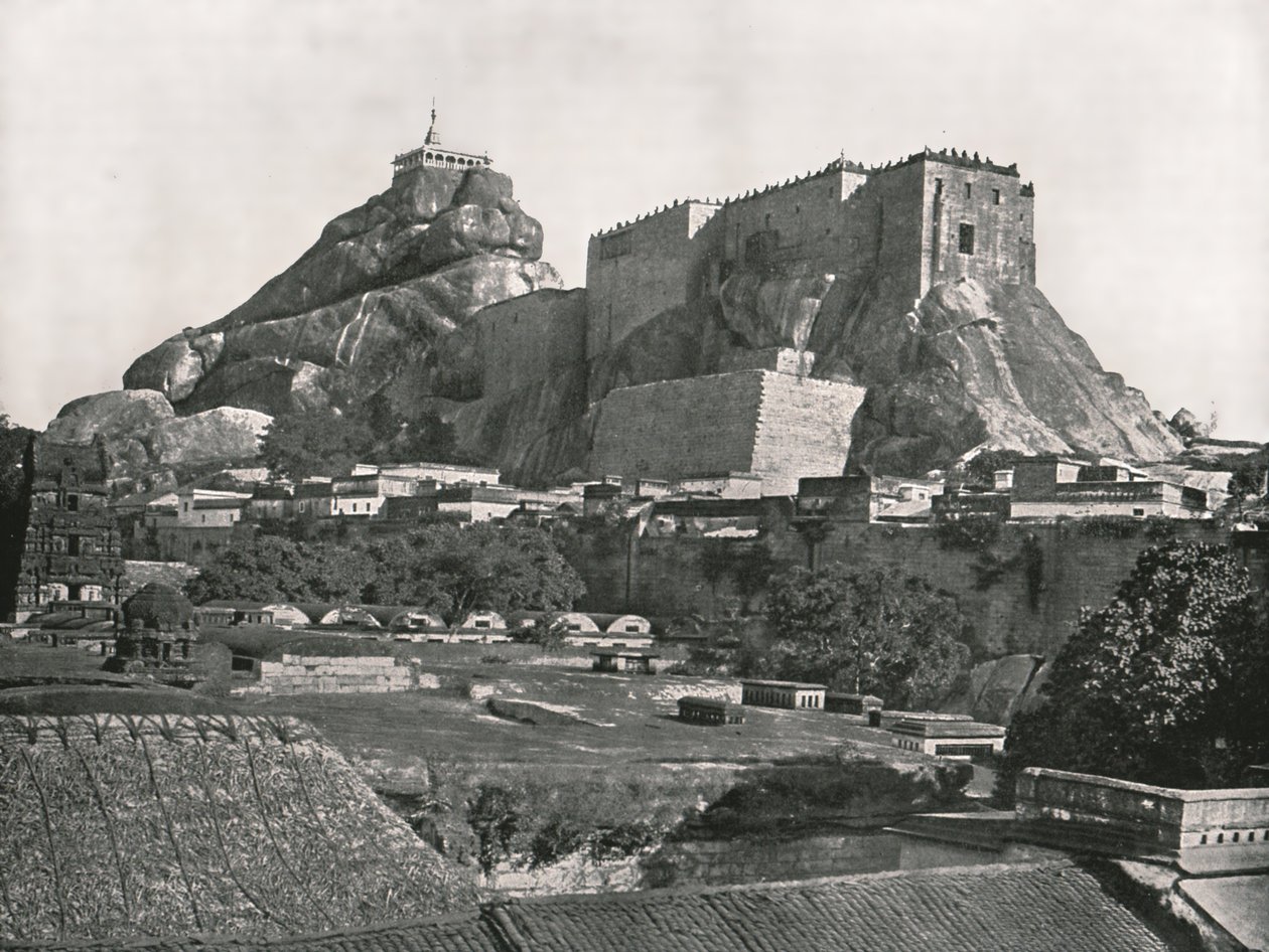 Le Rocher vu du nord, Trichinopoly, Inde, 1895 - Unbekannt