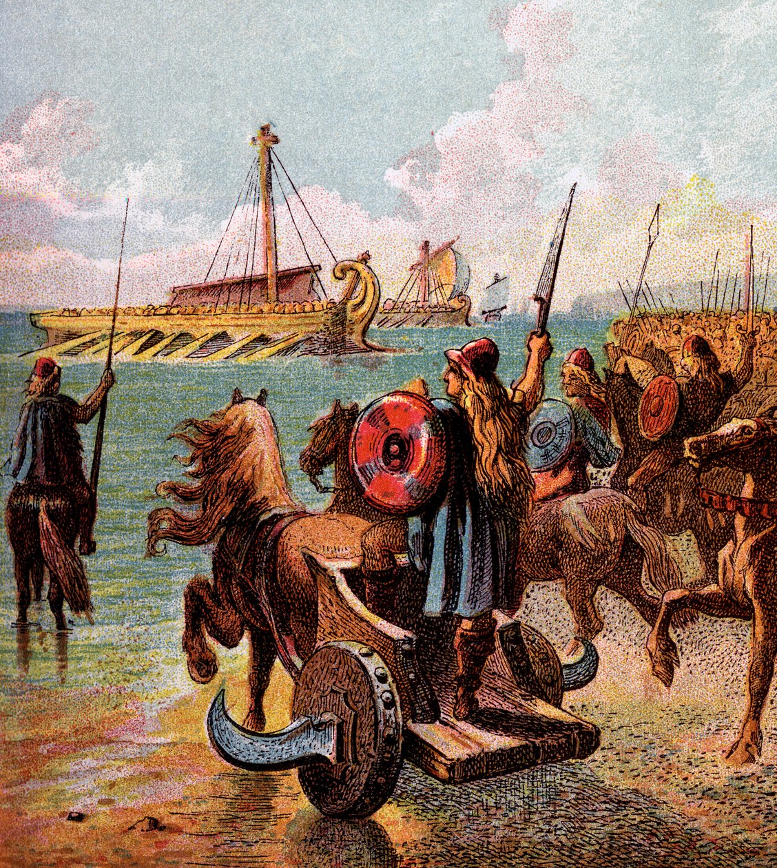 Les Romains conquièrent la Grande-Bretagne, vers 1850 - Unbekannt