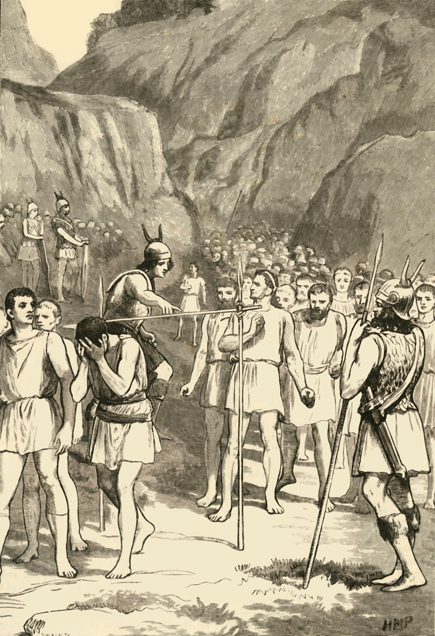 Les Romains passant sous le joug aux Fourches Caudines, 1890 - Unbekannt