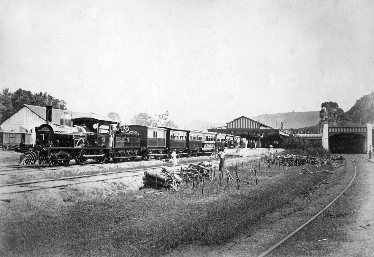 Le train royal quittant la gare de Kandy, Sri Lanka, c1910s - Unbekannt