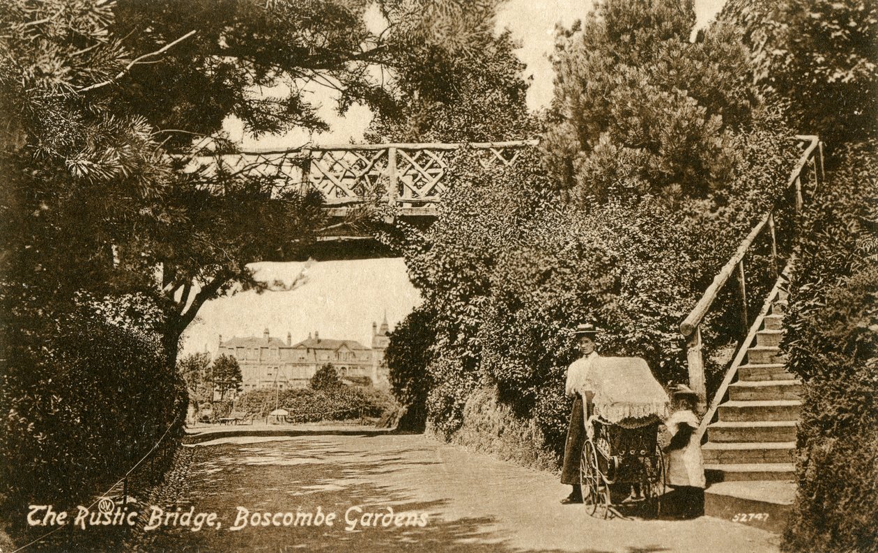 Le Pont Rustique, Boscombe Gardens, Bournemouth, Dorset, vers 1900-1919 - Unbekannt