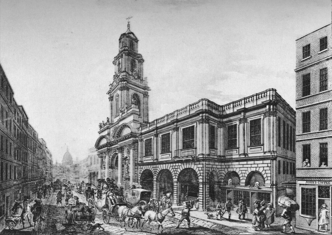 La deuxième Bourse royale, façade sud, en 1788 - Unbekannt