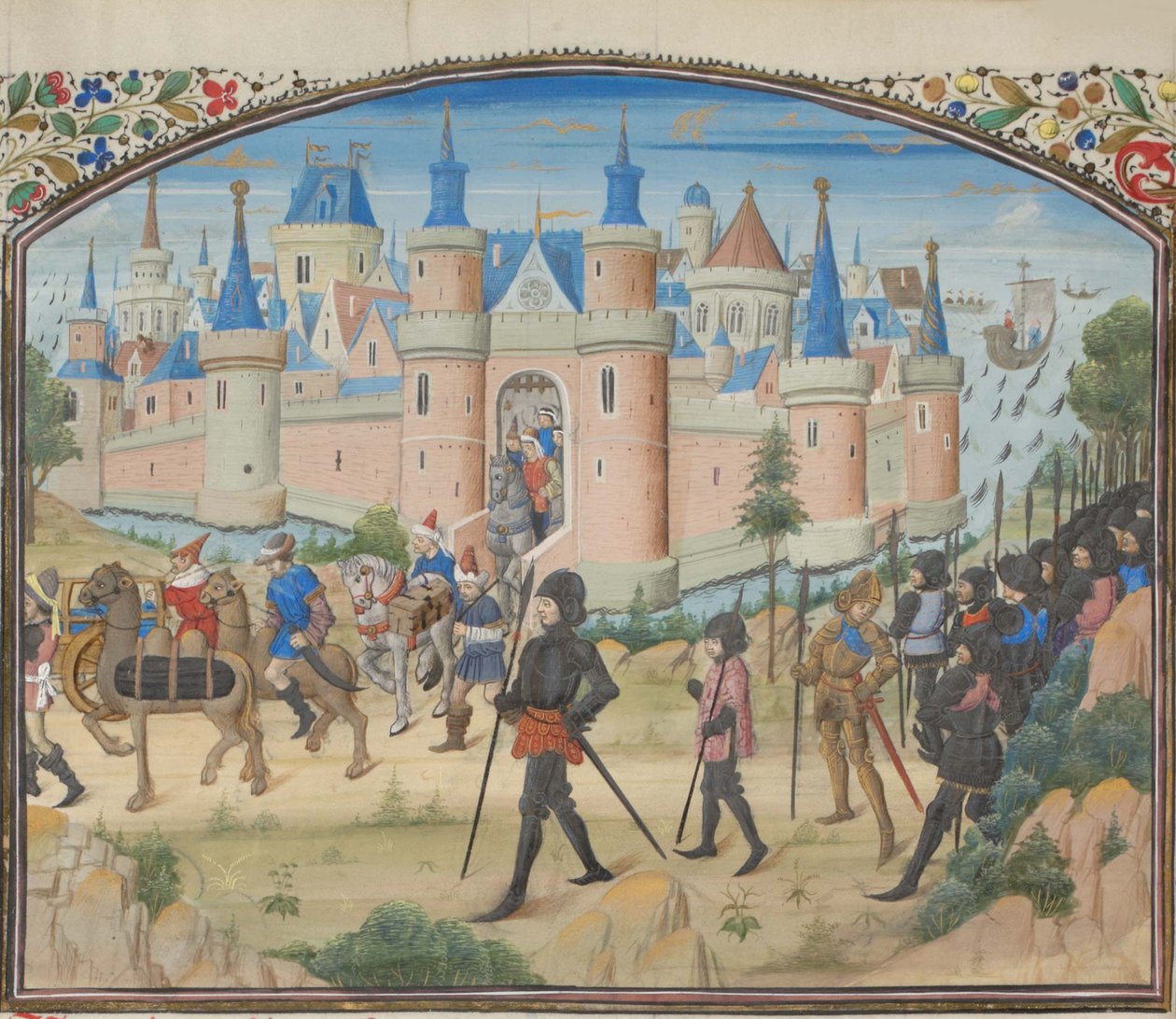 Le siège de Tyr, 1124. Miniature de l