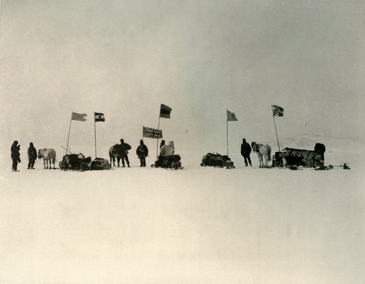 Le départ du bord de la glace au sud de Hut Point, vers 1908, 1909 - Unbekannt