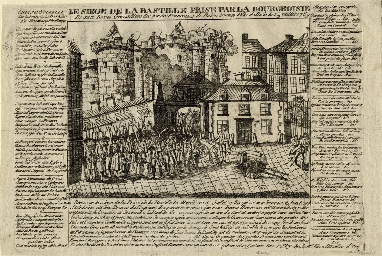 La prise de la Bastille le 14 juillet 1789 - Unbekannt