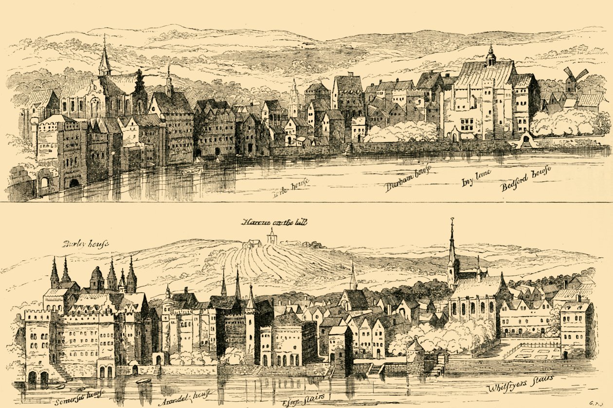 Le Strand depuis la Tamise, seizième siècle, 1881 - Unbekannt