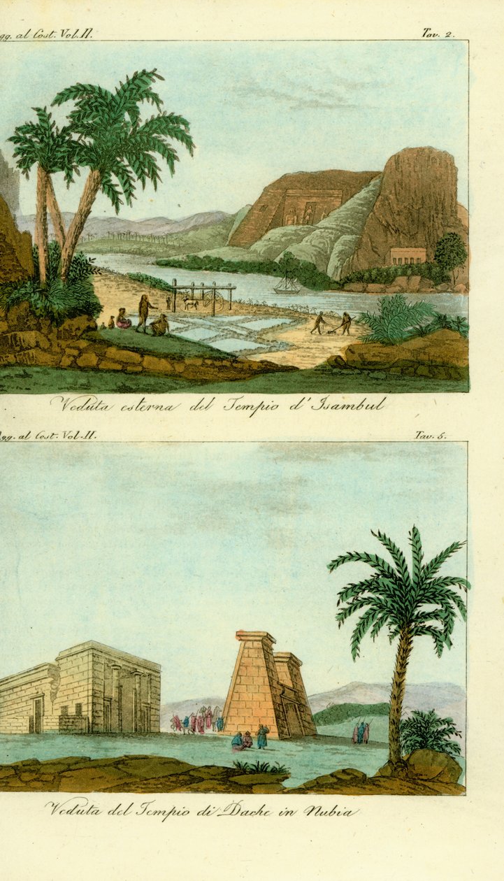 Le Temple de Ramsès II à Abou Simbel, Nubie, et le Temple de Thoth à Dakka, Nubie - Unbekannt