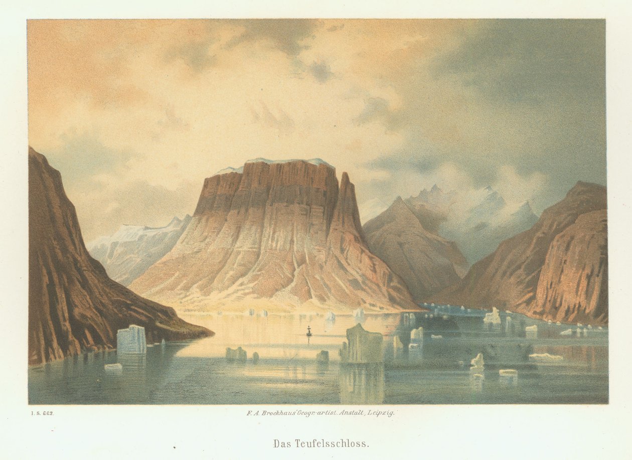 Le Teufelsschloss dans le fjord Kejser Franz Joseph. La deuxième expédition allemande au pôle Nord - Unbekannt