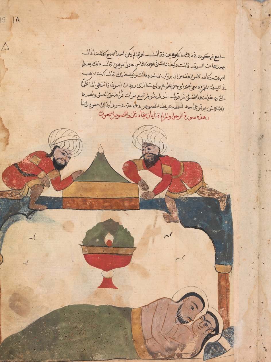 Les voleurs sur le toit réveillent le marchand, Folio d