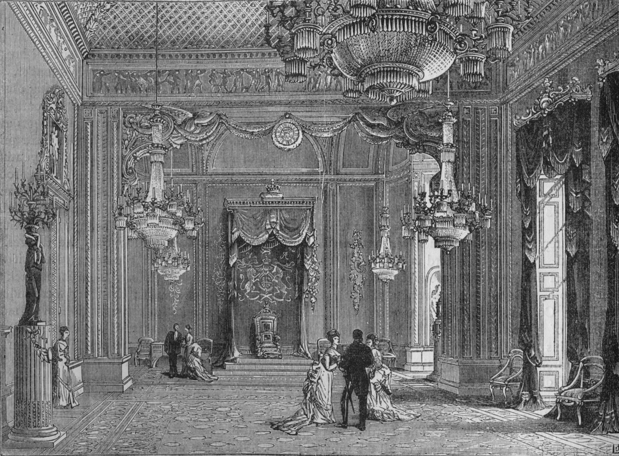 La salle du trône, Palais de Buckingham, Westminster, Londres, vers 1875 1878 - Unbekannt