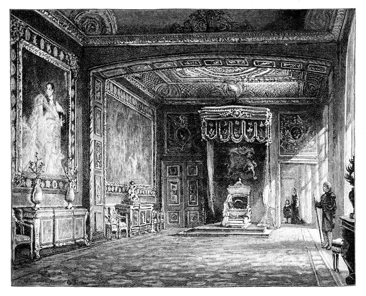 La salle du trône, château de Windsor, vers 1888 - Unbekannt