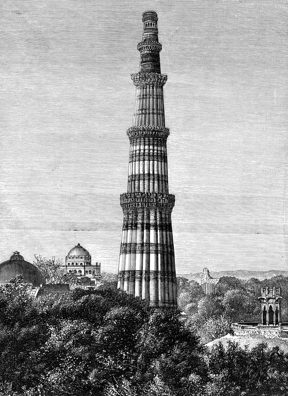 La Tour de Kutar, Delhi, Inde, 1895 - Unbekannt