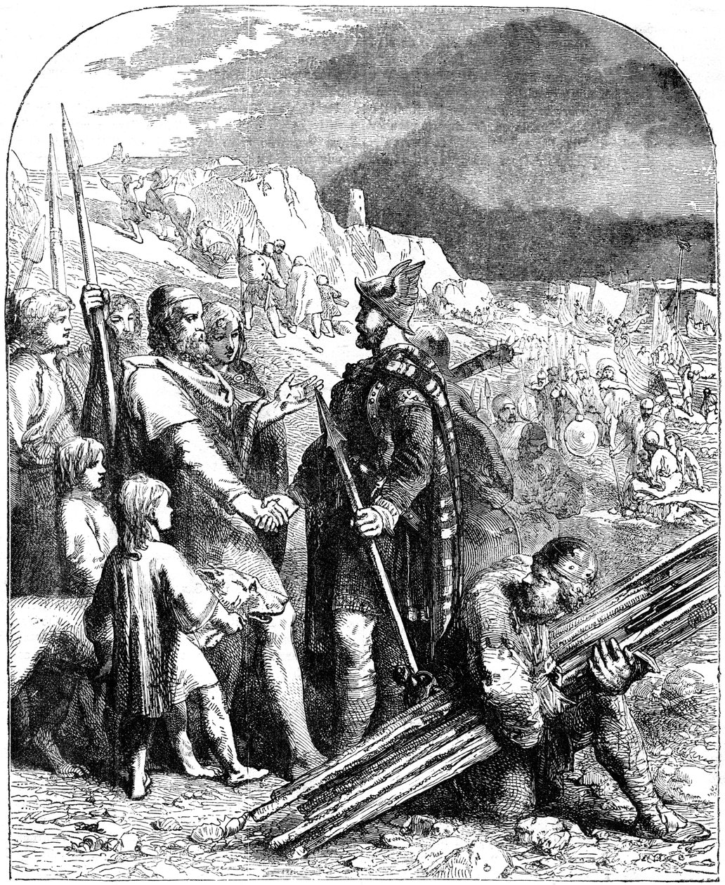 Le traité de paix entre les chefs saxons et le roi britannique - Unbekannt