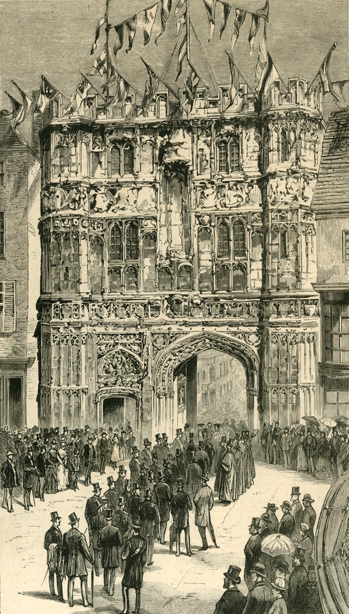 Les visiteurs étant présentés au doyen : visiteurs coloniaux et indiens à Canterbury, 1886 - Unbekannt