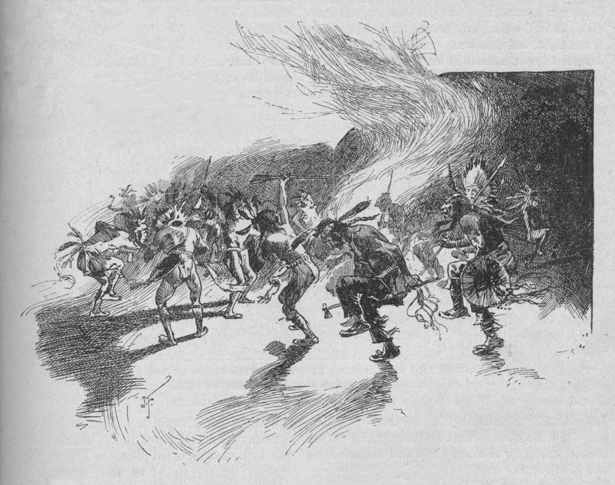 Les guerriers dansaient la danse de guerre, 1902 - Unbekannt