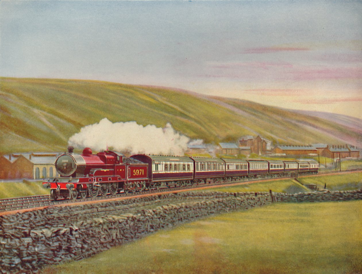 Le Scotsman de la côte ouest à pleine vitesse près de Tebay, L.M.S.R., 1926 - Unbekannt