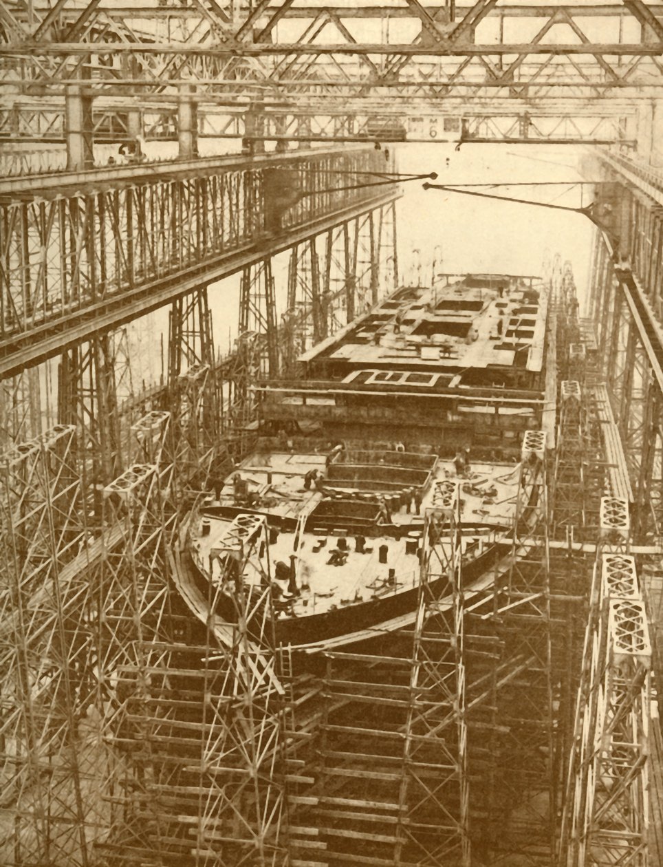 Le Paquebot White Star Doric en Construction, vers 1930 - Unbekannt