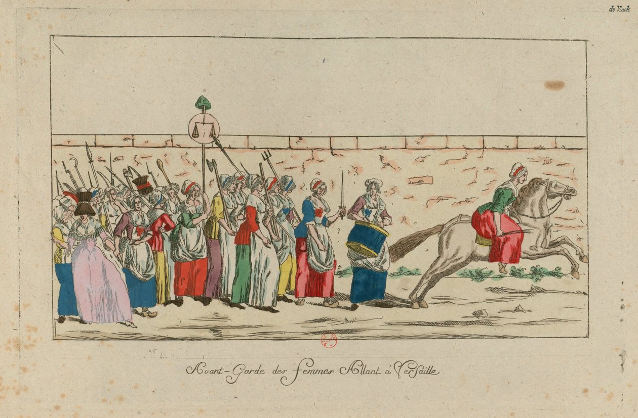 La marche des femmes sur Versailles, 5 octobre 1789, 1789 - Unbekannt