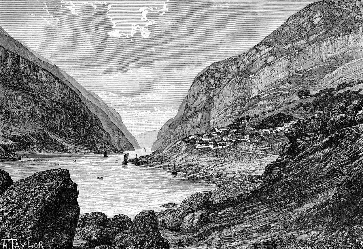 La gorge de Mitan du Yang-Tze-Kiang, vers 1890 - Unbekannt