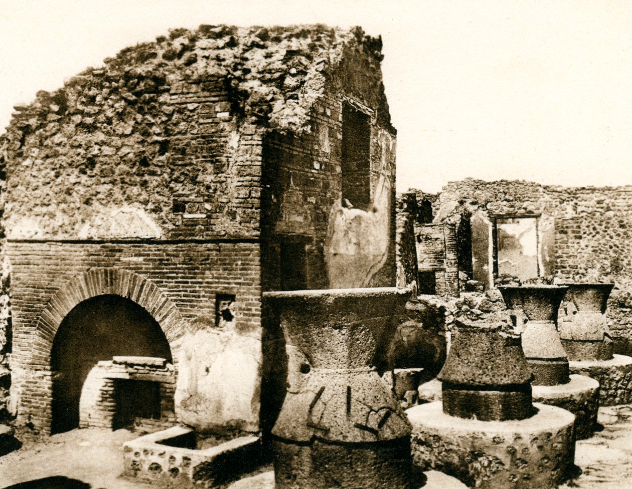 La boulangerie et le moulin, Pompéi, Italie, vers 1900 - Unbekannt