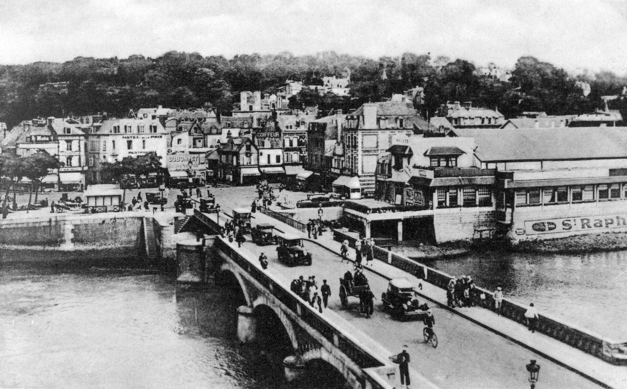 Le pont sur la rivière Touques, Trouville, France, vers 1920 - Unbekannt