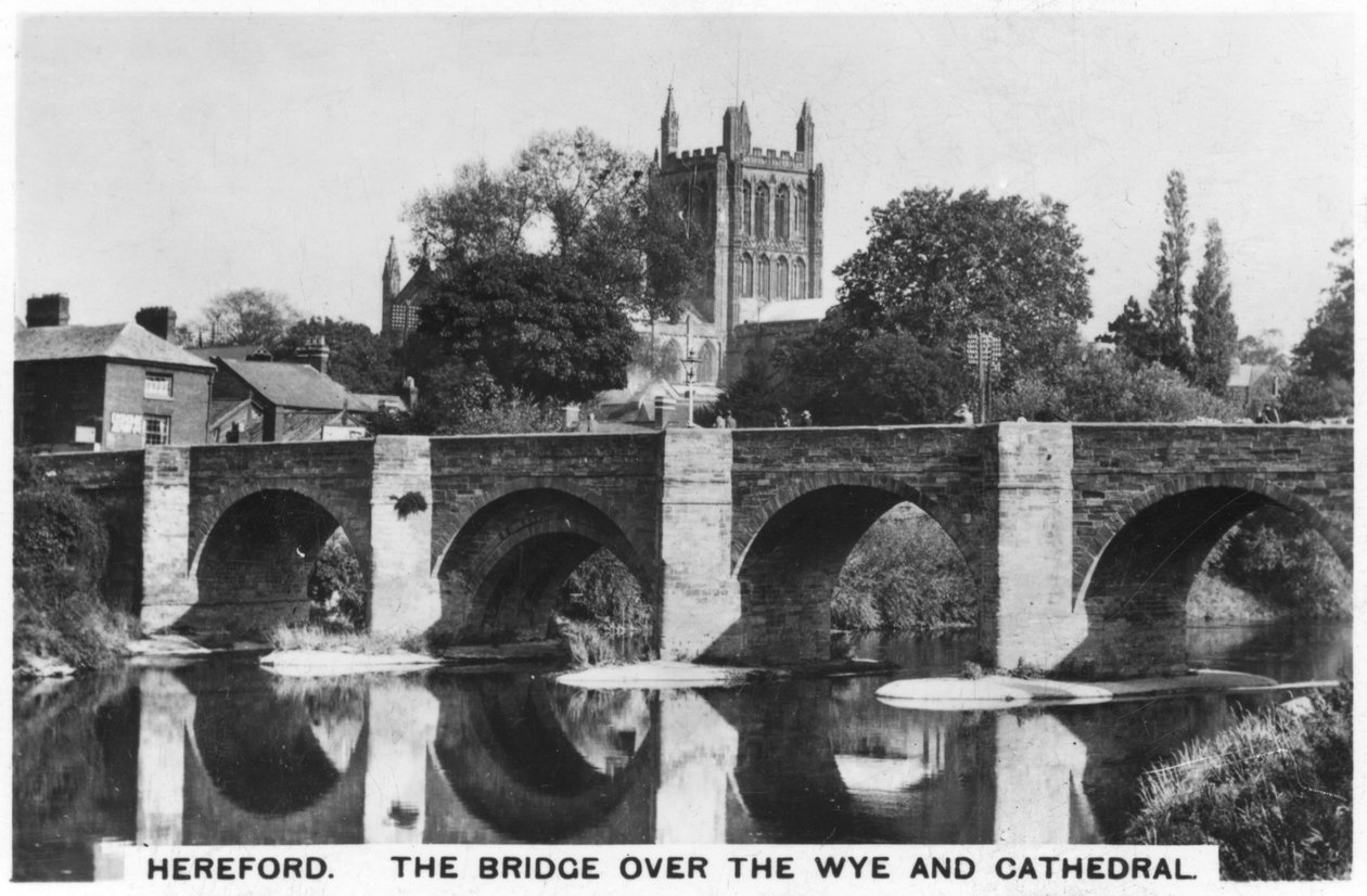 Le pont sur la Wye et la cathédrale, Hereford, 1936 - Unbekannt