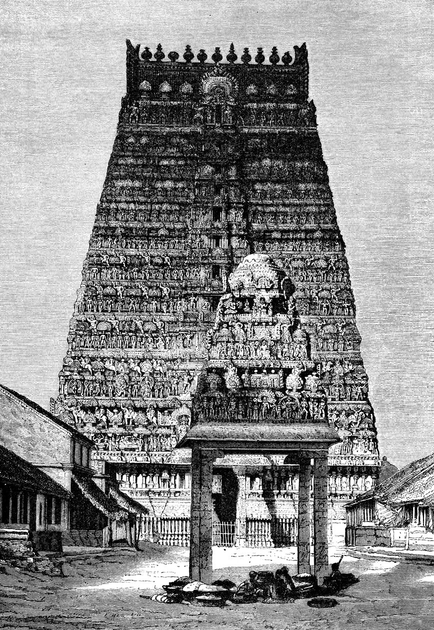 Le gopura principal du temple de Kumbakonam, Inde - Unbekannt