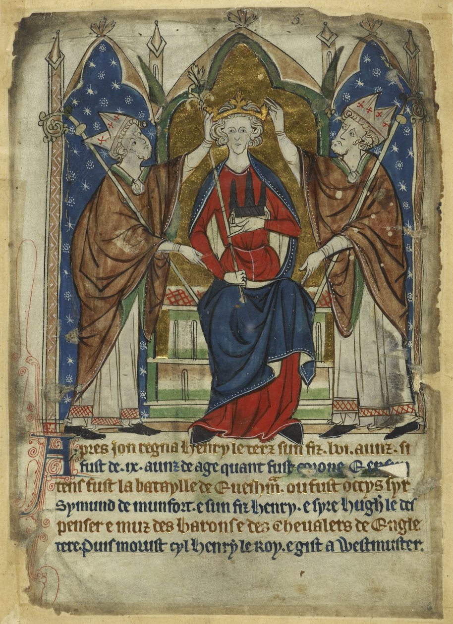 Le couronnement du roi Henri III, 13ème siècle - Unbekannt