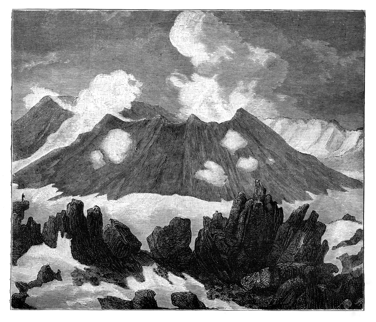 Le cratère du volcan Hekla, Islande, vers 1890 - Unbekannt
