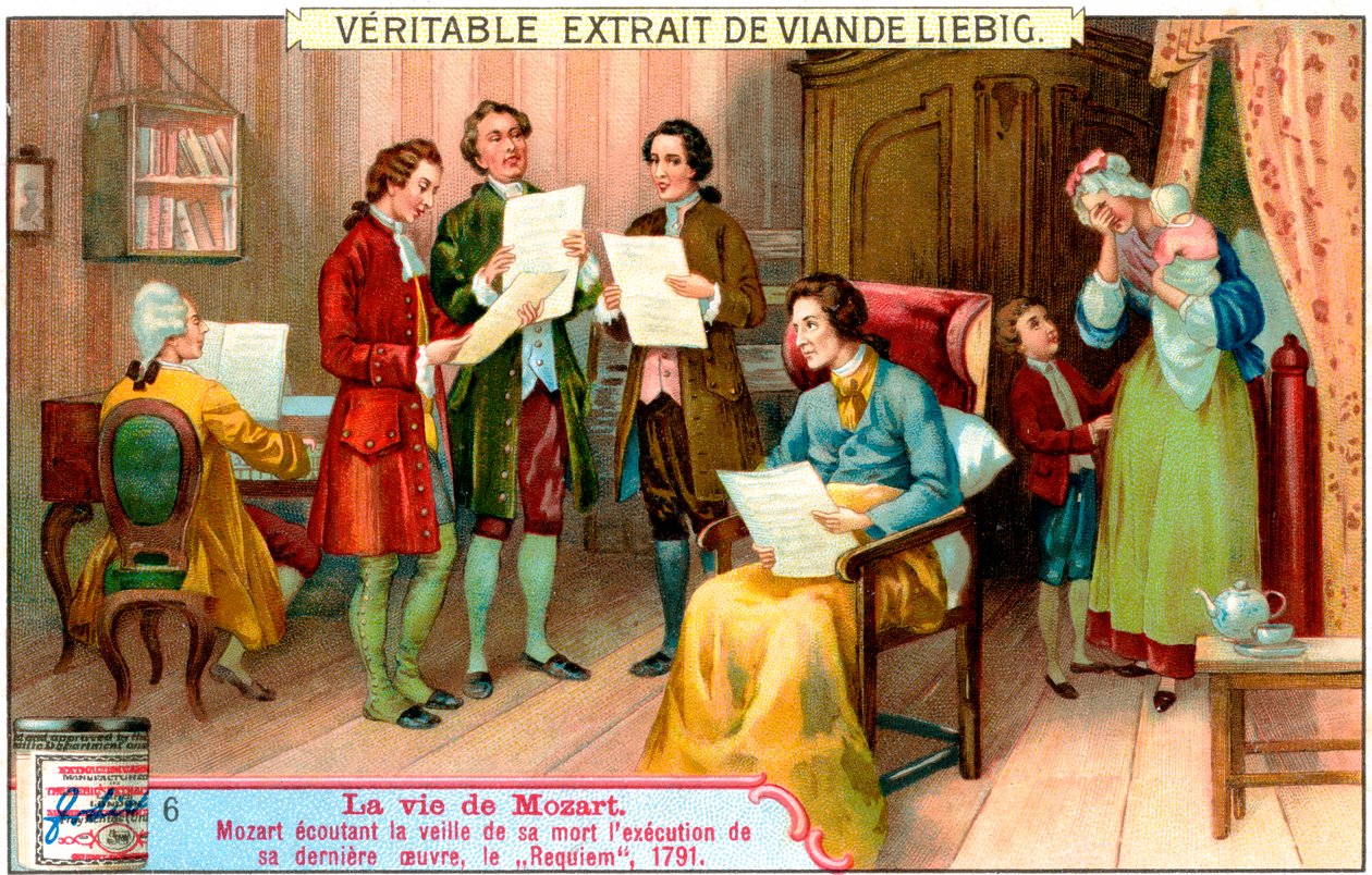 Mozart mourant écoutant la performance de son Requiem, 1791 - Unbekannt