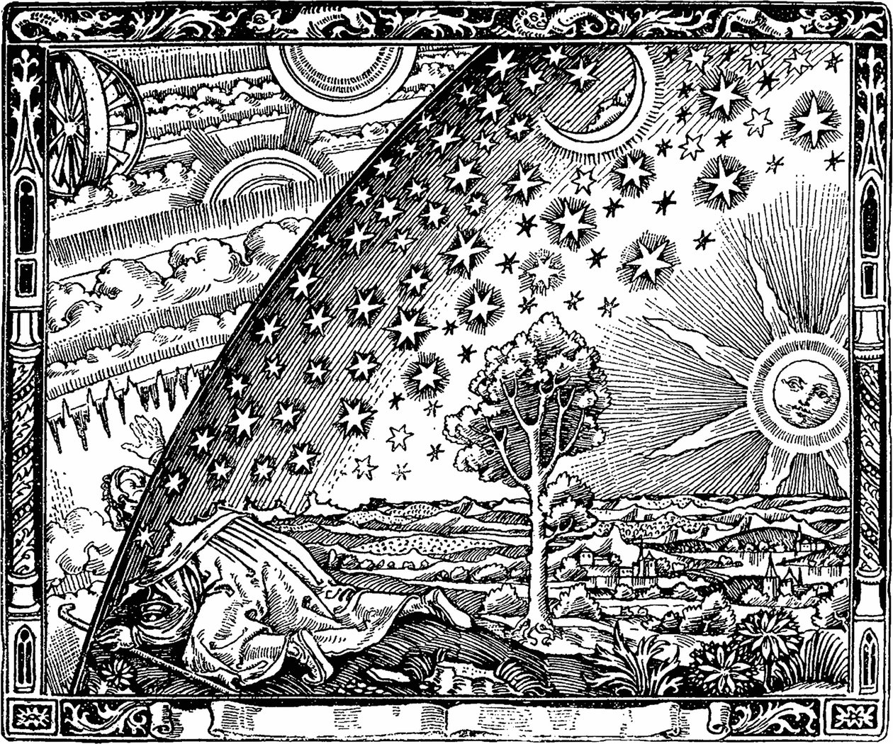 Le bord du firmament Gravure de Flammarion De L