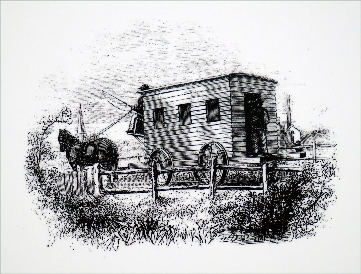 Le premier wagon de passagers construit par George Stephenson - Unbekannt