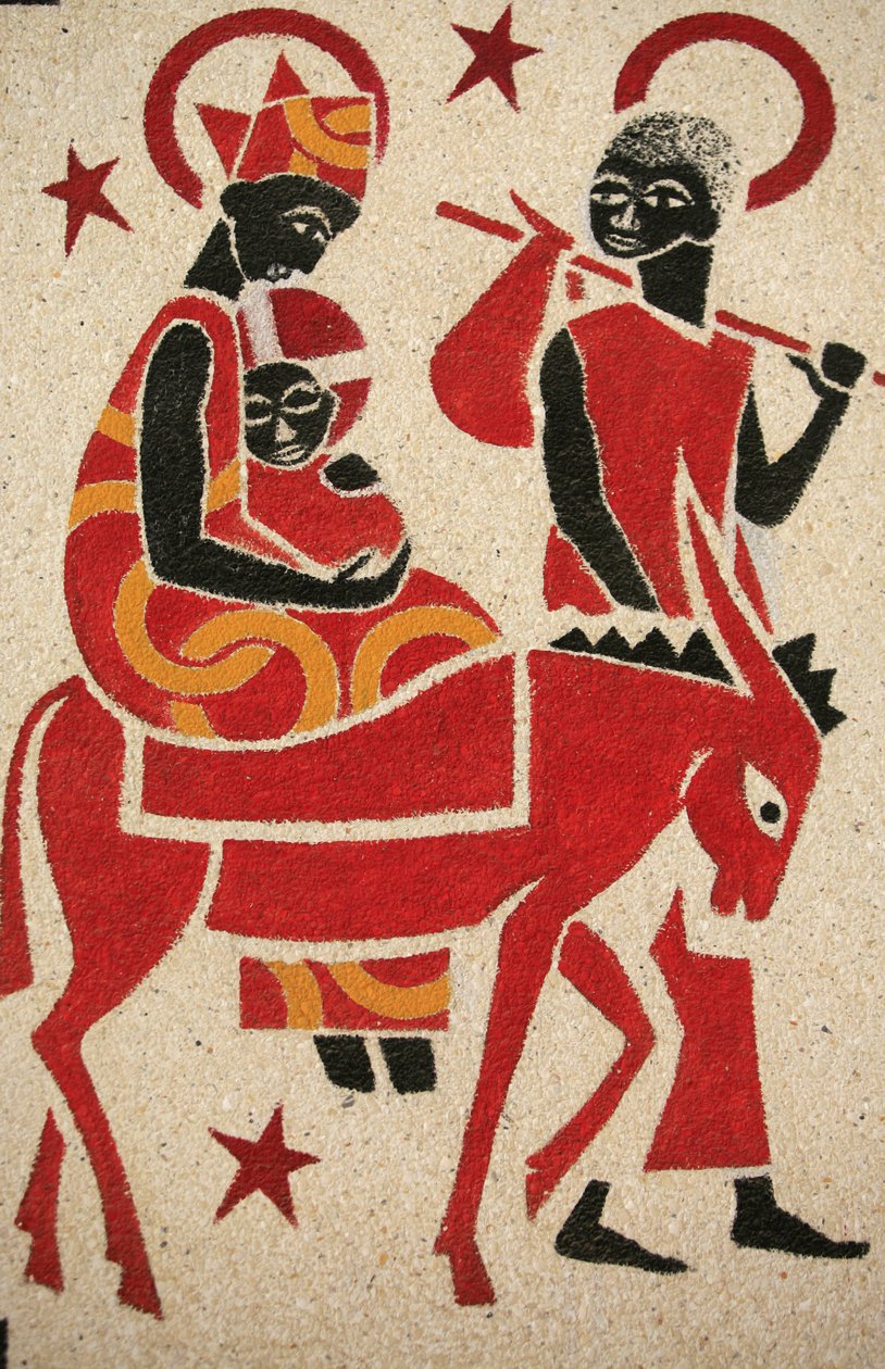 La fuite en Égypte. Fresque de l
