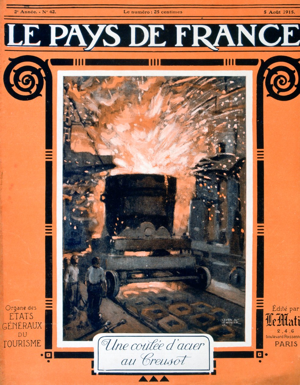 La couverture de Le Pays de France, 5 août 1915 - Unbekannt