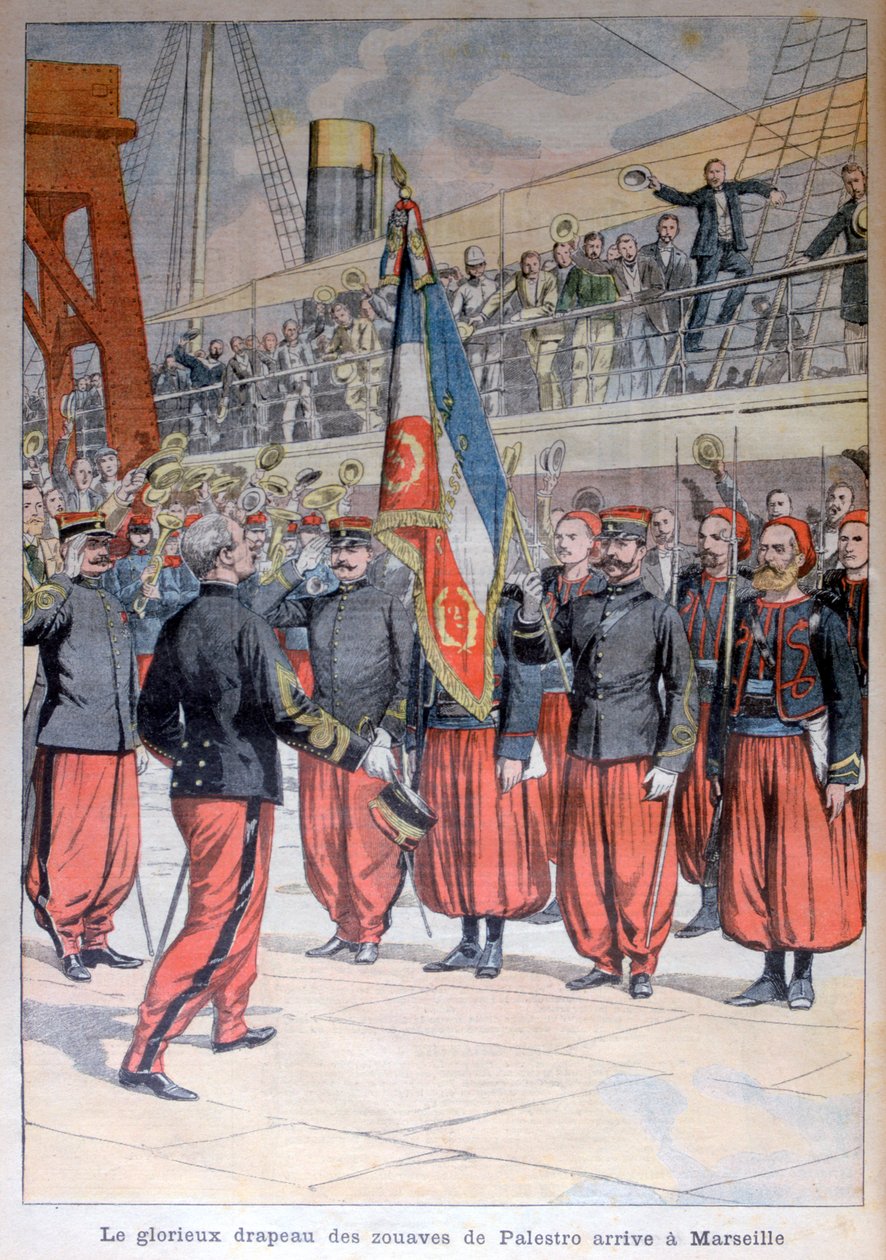 Le glorieux drapeau des zouaves de Palestro arrive à Marseille, 1903 - Unbekannt