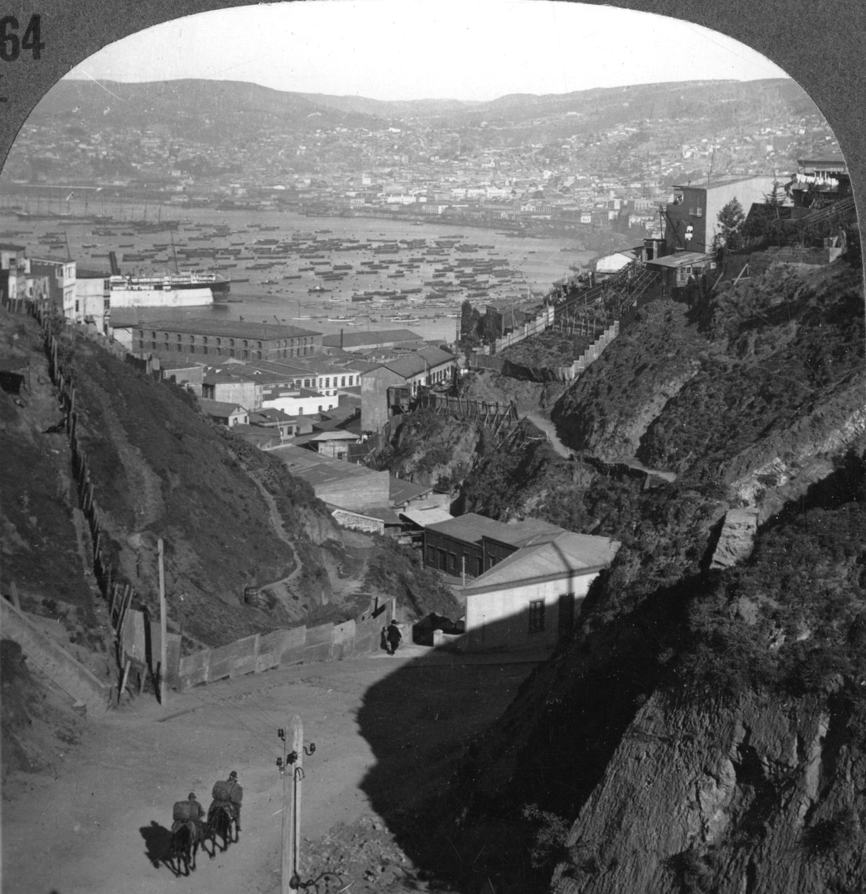 Le port et la ville de Valparaiso, Chili, vers 1900 - Unbekannt