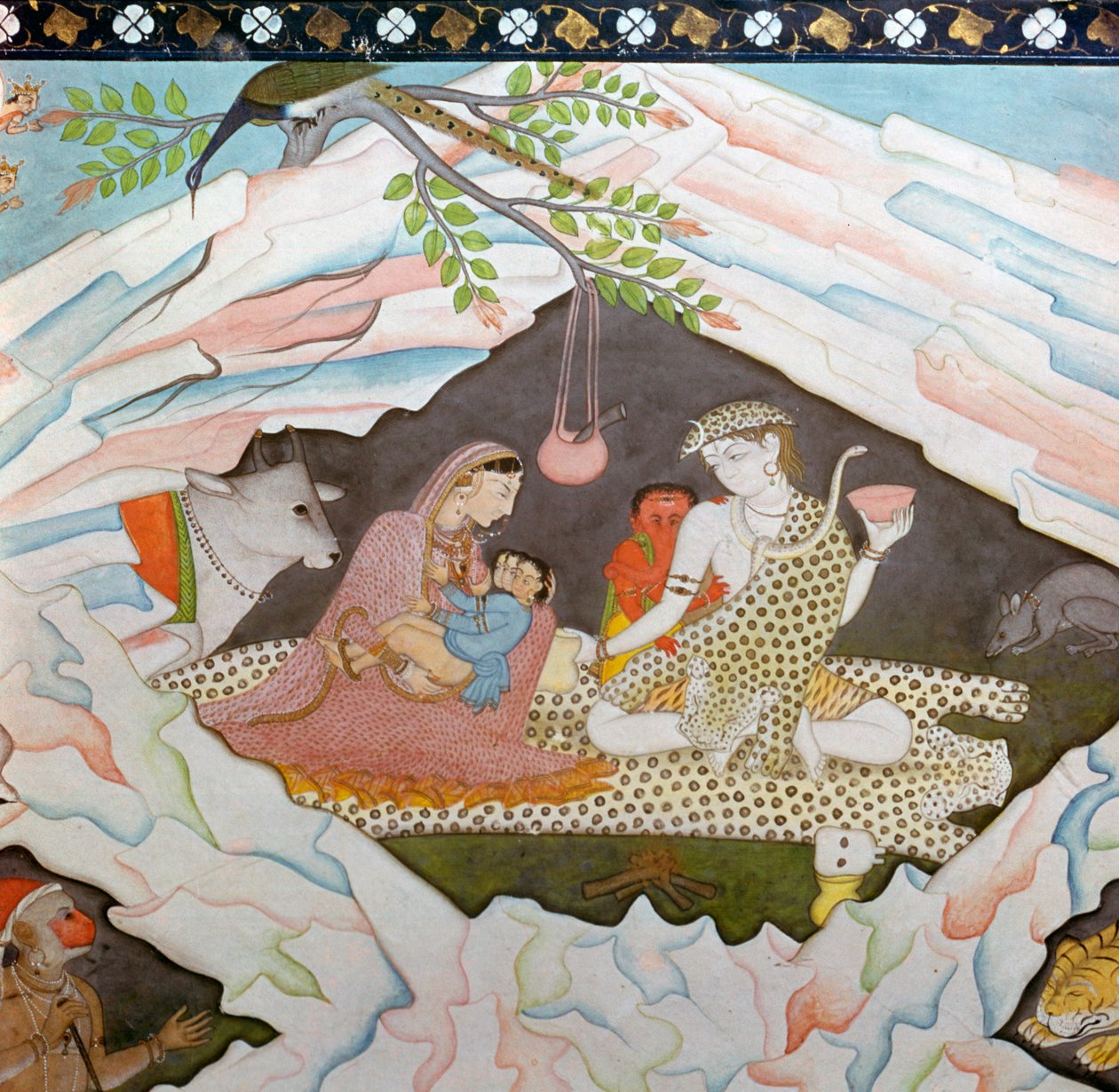 La Sainte Famille assise dans une grotte sur le mont Kailasa - Unbekannt