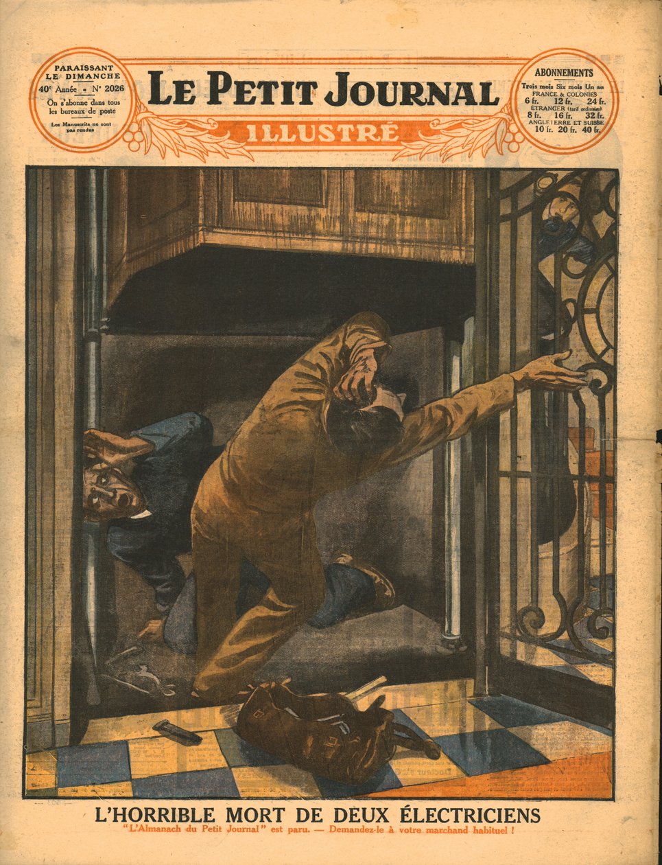 La mort horrible de deux électriciens, 1929 - Unbekannt