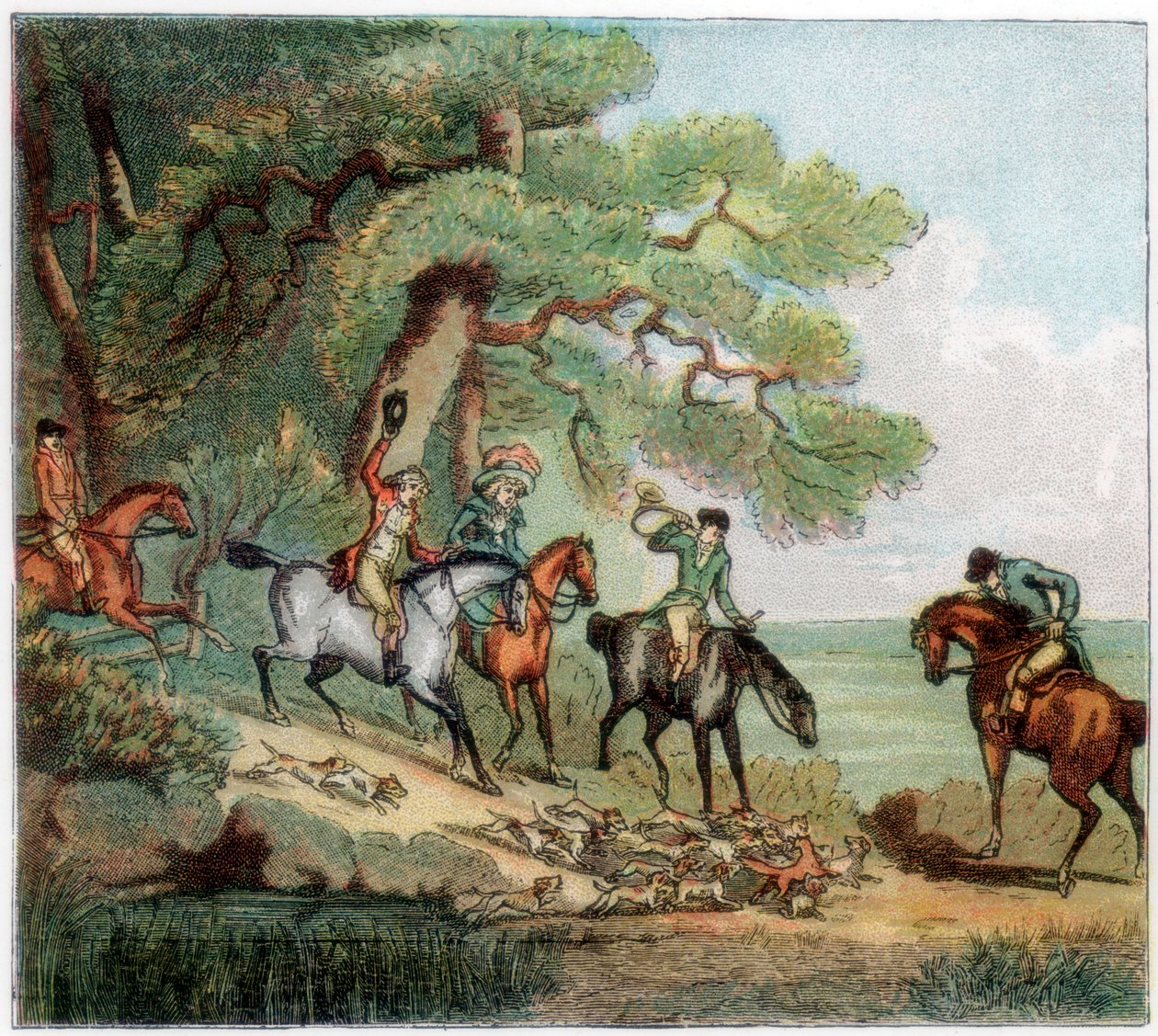 La chasse, chasse au renard, 1787 1890 - Unbekannt