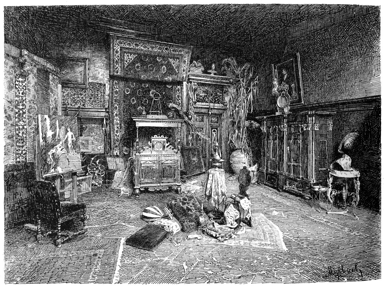 Le petit atelier de Hans Makart, Vienne, Autriche, vers 1880-1882 - Unbekannt