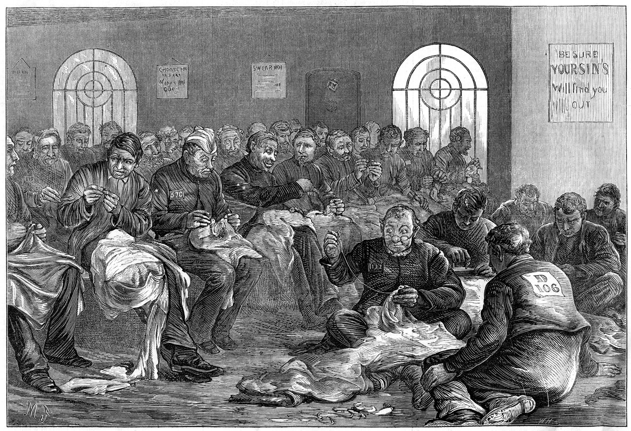 La salle des aiguilles, prison de Clerkenwell, Londres, 1874 - Unbekannt