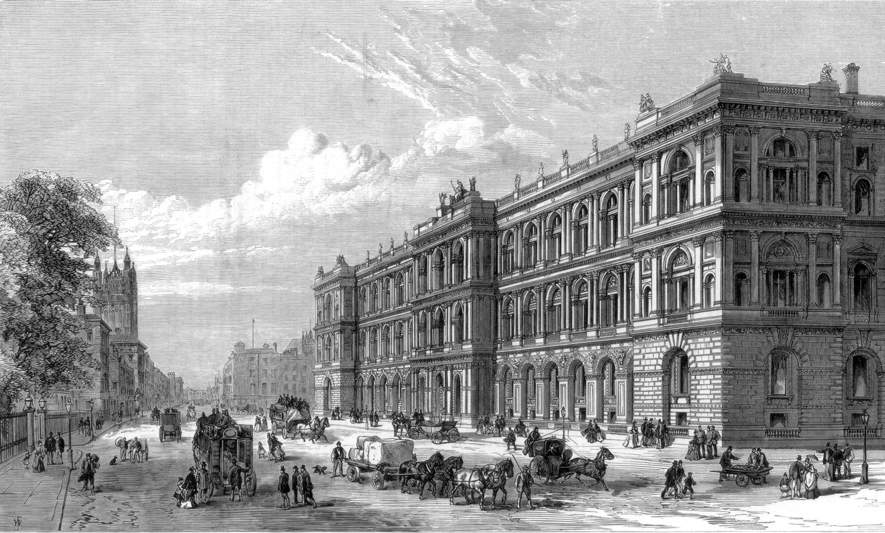 Les nouveaux bureaux de la Home and Colonial, Parliament Street, Westminster, Londres, 1875 - Unbekannt