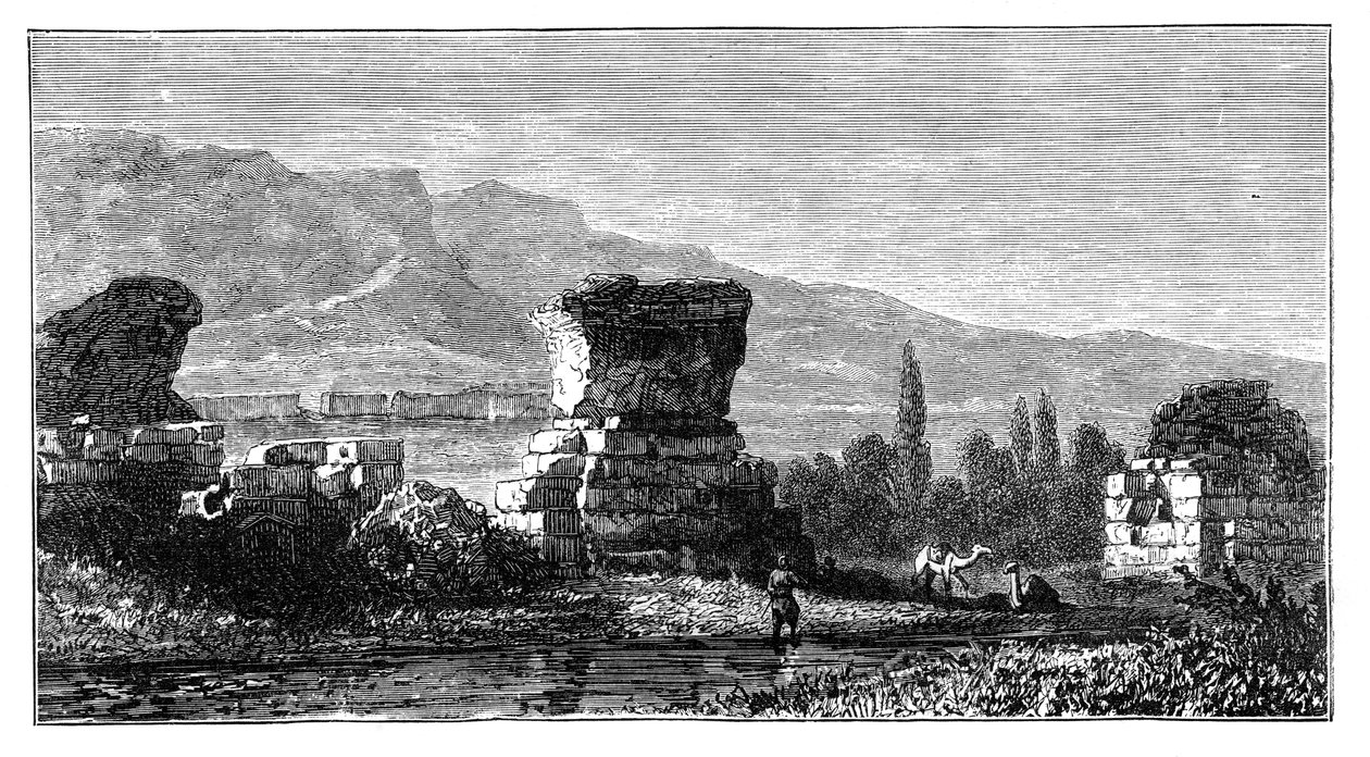 Les ruines de Sardes, Lydie, Turquie, vers 1890 - Unbekannt