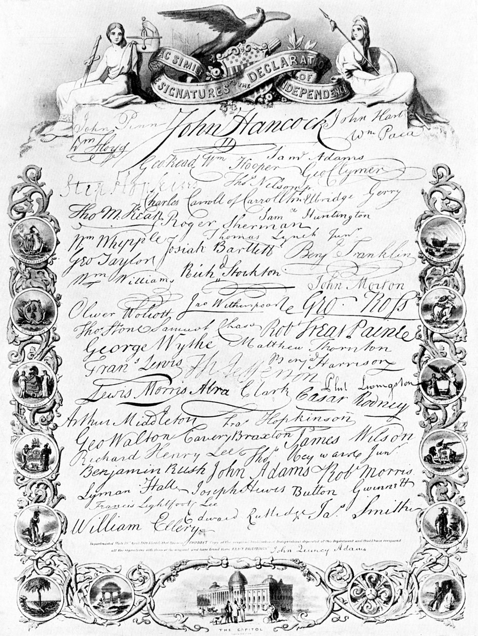 Les signatures de la Déclaration d