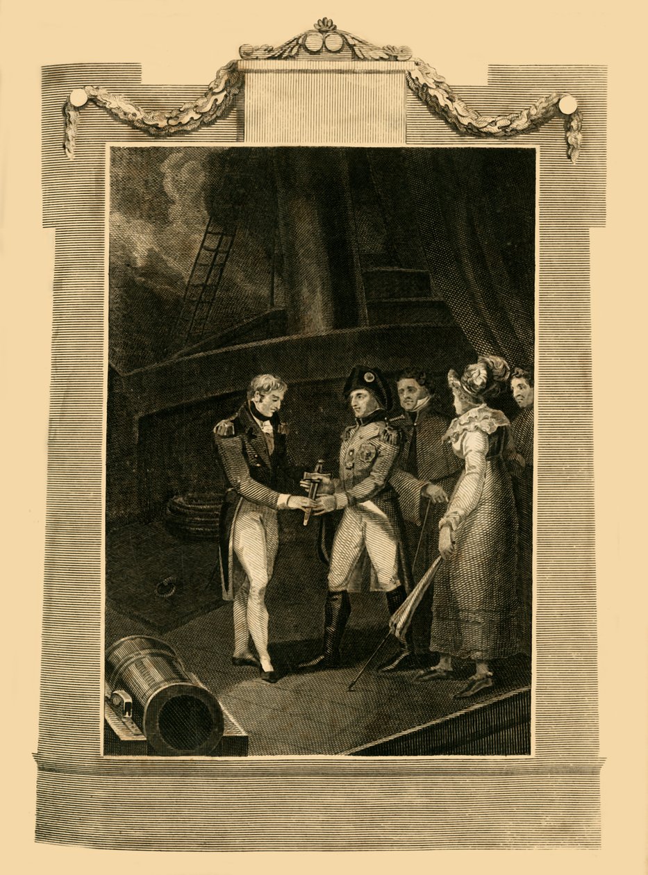La reddition de Buonaparte à bord du Bellerophon, 15 juillet 1815, 1816 - Unbekannt