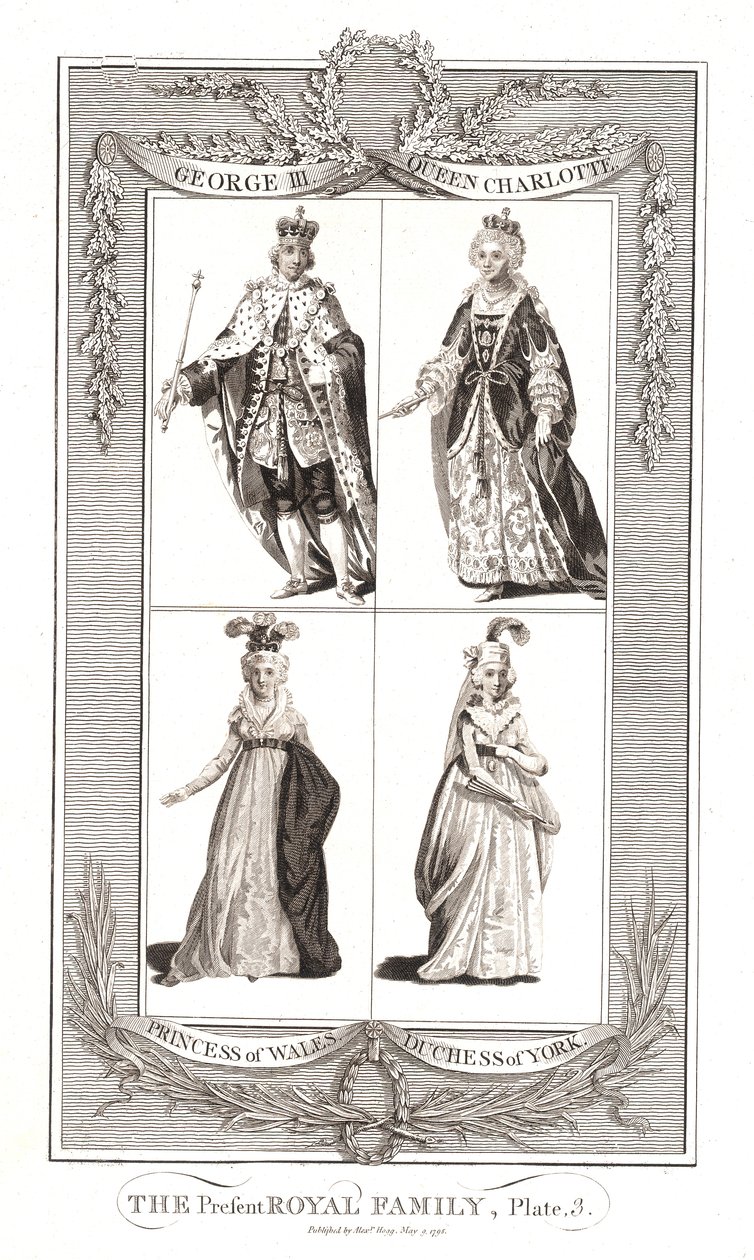 La famille royale actuelle publiée le 9 mai 1795 par Alexander Hogg - Unbekannt