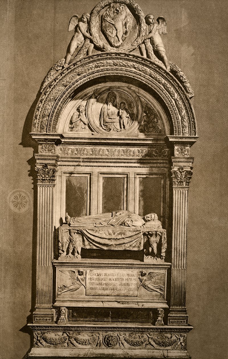 Tombe de Leonardo Bruni vers 1369-1444, Basilique Santa Croce, Florence, 1882 - Unbekannt