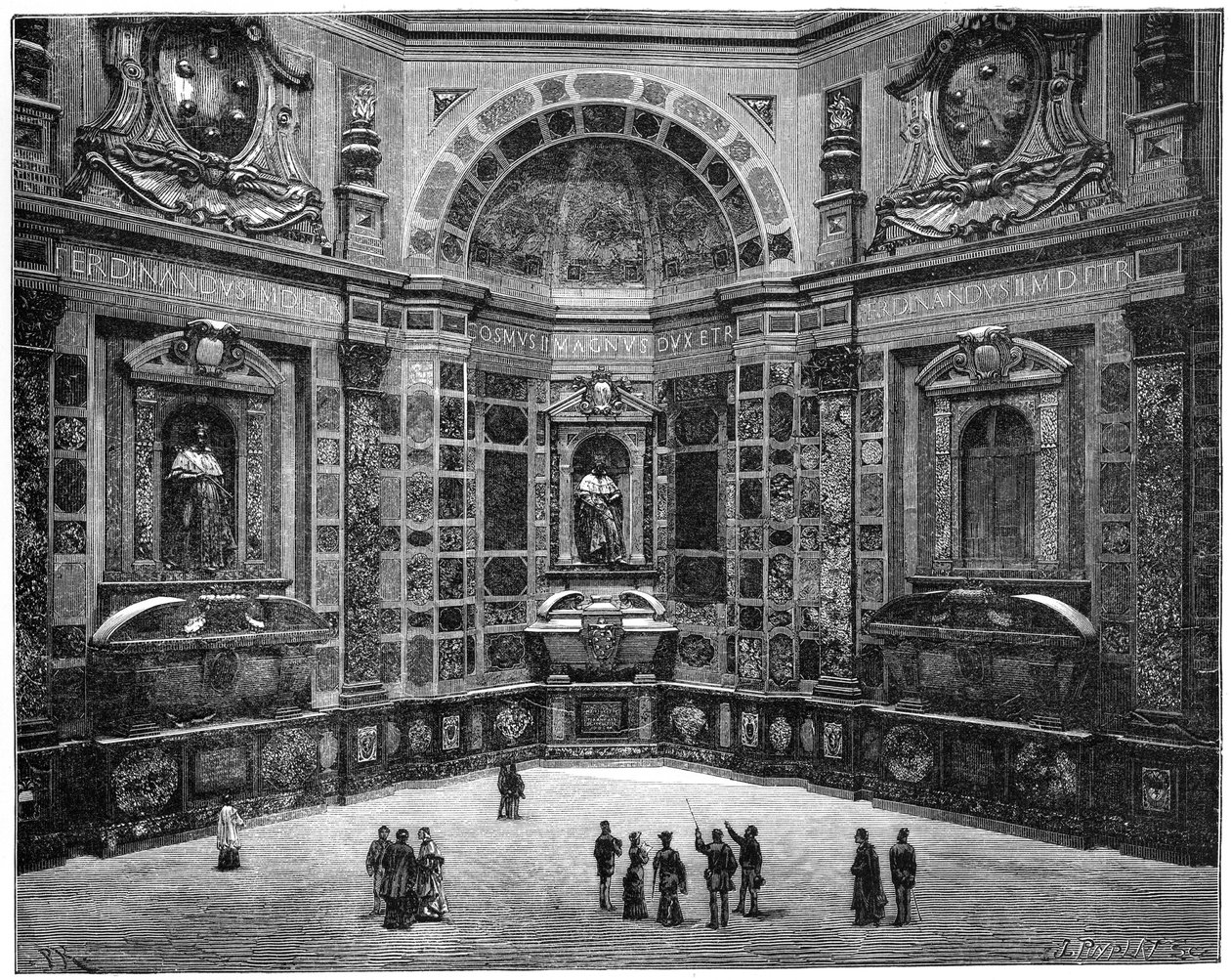 Le tombeau du dernier de la famille Médicis, Basilique San Lorenzo, Florence, Italie, 1882 - Unbekannt